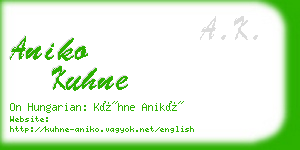 aniko kuhne business card